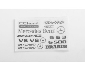 RC4WD Steel Logo Decal Sheet for Traxxas TRX-4 Mercedes-Benz G-500