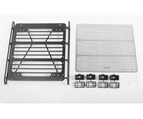 RC4WD Command Roof Rack w/ Diamond Plate & 4x Square Lights for Traxxas Mercedes-Benz G 63 AMG 6x6 (Style B)