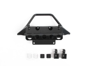 RC4WD Rough Stuff Metal Front Bumper w/ Flood Lights for Axial 1/10 SCX10 III Jeep JLU Wrangler