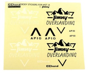RC4WD Overlanding Decal Sheet for MST 4WD Off-Road Car Kit W/ J4 Jimny Body