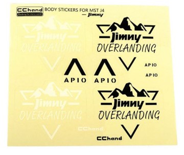 RC4WD Overlanding Decal Sheet for MST 4WD Off-Road Car Kit W/ J4 Jimny Body