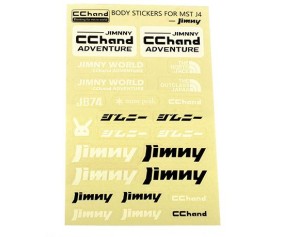 RC4WD Logo Decal Sheet for MST 4WD Off-Road Car Kit W/ J4 Jimny Body