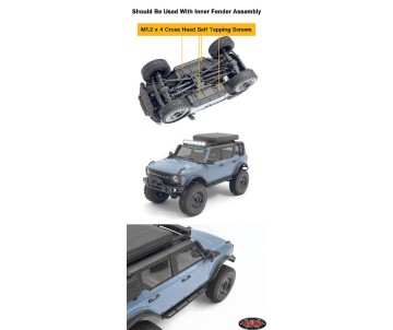 RC4WD Side Sliders for Axial SCX24 2021 Ford Bronco