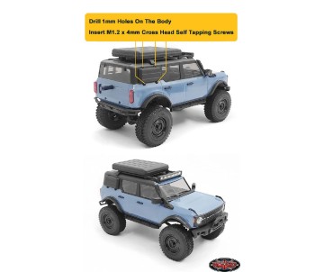 RC4WD Rear Side Window Box for Axial SCX24 2021 Ford Bronco