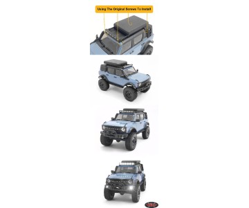 RC4WD Roof Rack and Cargo Carrier w/LED for Axial SCX24 2021 Ford Bronco
