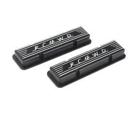 RC4WD Aluminum Valve Covers for Scale V8 Engine (Black)