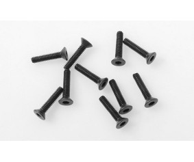 RC4WD Steel Flat Head Socket Cap Screws M2 x 10mm (Black)