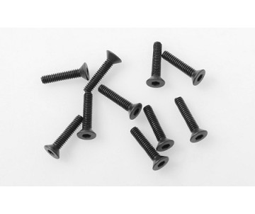 RC4WD Steel Flat Head Socket Cap Screws M2 x 10mm (Black)