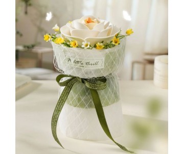 ROKR DIY White Camellia 3D Puzzle