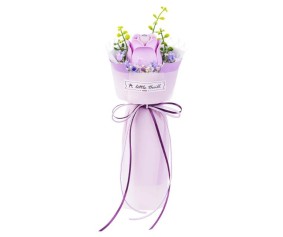 ROKR DIY Purple Rose Bouquet 3D Puzzle