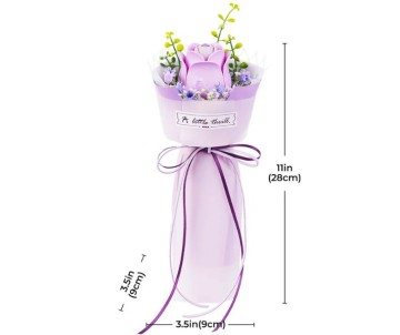ROKR DIY Purple Rose Bouquet 3D Puzzle
