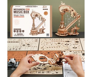 ROKR Magic Harp Music Box 3D Wooden Puzzle