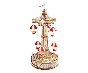 ROKR Parachute Tower DIY Music Box 3D Wooden Puzzle
