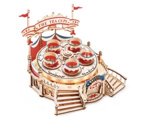 ROKR Tilt-A-Whirl DIY Music Box 3D Wooden Puzzle