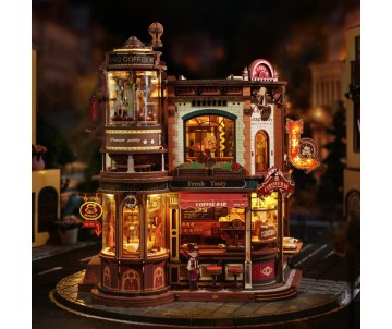 ROKR Dream Coffee Factory Music Box Wooden 3D Puzzle