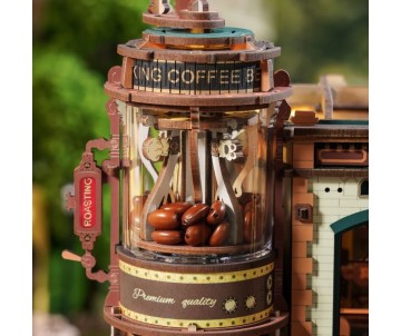 ROKR Dream Coffee Factory Music Box Wooden 3D Puzzle