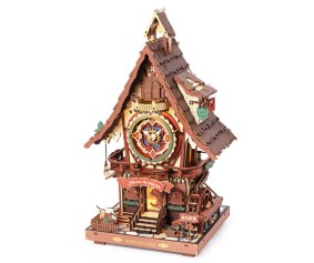 ROKR Cuckoo Clock Mechanical Gear 3D Wooden Puzzle - Coloured