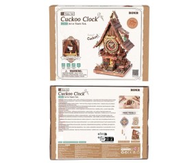 ROKR Cuckoo Clock Mechanical Gear 3D Wooden Puzzle - Coloured