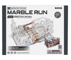 ROKR Marble Run Link Pack Connects Marble Space Port (ROELGC01) to Marble Night City (ROELGA01)