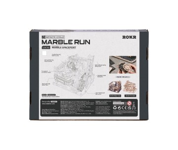 ROKR Space Port Marble Run 3D Wooden Puzzle