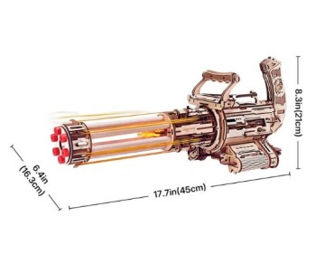 ROKR Rotating-Barrel Machine Gun Toy 3D Wooden Puzzle