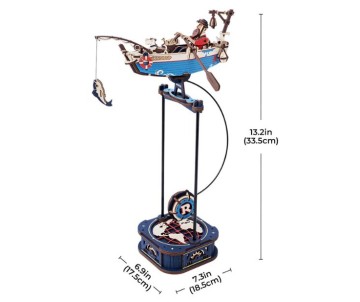ROKR DIY Ocean Fisher Pendulum Toy 3D Wooden Puzzle