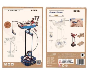 ROKR DIY Ocean Fisher Pendulum Toy 3D Wooden Puzzle