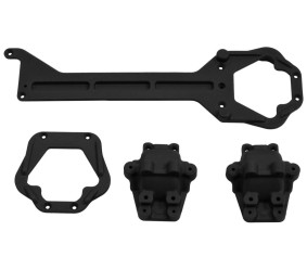 RPM Front And Rear Upper Chassis And Differential Covers For LaTrax Teton And Rally (Black)
