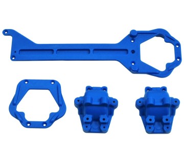 RPM Front And Rear Upper Chassis And Differential Covers For LaTrax Teton And Rally (Blue)