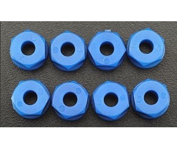 RPM Nylon Nuts 8-32 (8) - Neon Blue