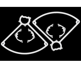 RPM Dromida Vista & Ominus Rear Prop Guards - Dyeable White