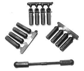 RPM Long Shank 4-40 Rod Ends (12) - Black RPM Long Shank 4-40 Rod Ends (12) - Black