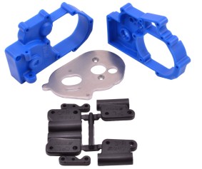 RPM Hybrid Gearbox Housing & Rear Mount Kit - Blue RPM Hybrid Gearbox Housing & Rear Mount Kit - Blue