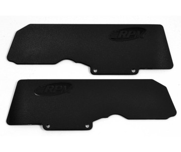 RPM Mud Guards for RPM Rear A-arms for ARRMA 6S V5 / EXB Vehicles - Black (fits RPM #81722 & #81729 A-arms exclusively)
