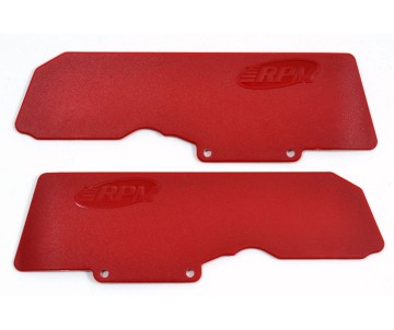 RPM Mud Guards for RPM Rear A-arms for ARRMA 6S V5 / EXB Vehicles - Red (fits RPM #81722 & #81729 A-arms exclusively)