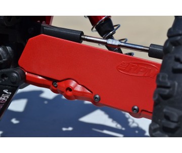 RPM Mud Guards for RPM Rear A-arms for ARRMA 6S V5 / EXB Vehicles - Red (fits RPM #81722 & #81729 A-arms exclusively)