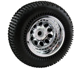 RPM Revolver Rear Wheels for Traxxas Electric Rustler & Electric Stampede 2wd - Chrome
