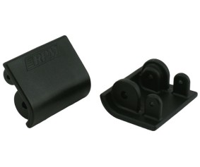RPM Replacement Lower Shock Skid Plate (Black) (5B/5T) (2)