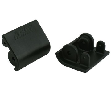 RPM Replacement Lower Shock Skid Plate (Black) (5B/5T) (2)