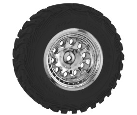 RPM Revolver Front Short Course Wheels for 2wd Slash - Chrome