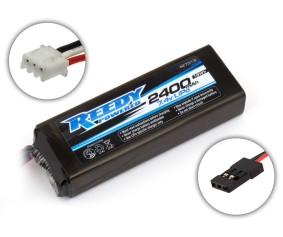 Reedy 2400mAh 2S 7.4V LiPo TX/RX Flat 84.5x29.8x16.5mm