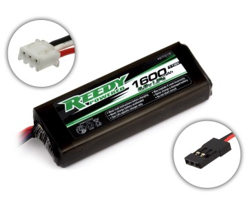Reedy 1600mAh 2S 6.6V LiFe TX/RX Flat 84.5x29.8x16.5mm