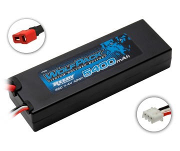 Reedy WolfPack 5400mAh 2S 7.4V 35C LiPo with T-plug - Hard case