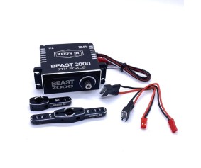 Reefs BEAST 2000 1/5th Scale Submarine Waterproof Servo w/ Aluminum Horns & LiPo Connectors - 1450oz 0.08sec@16V