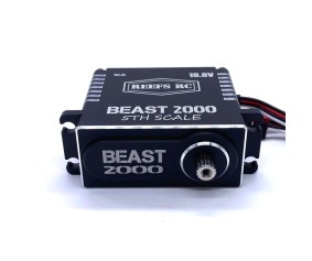 Reefs BEAST 2000 1/5th Scale Submarine Waterproof Servo w/ Aluminum Horns & LiPo Connectors - 1450oz 0.08sec@16V