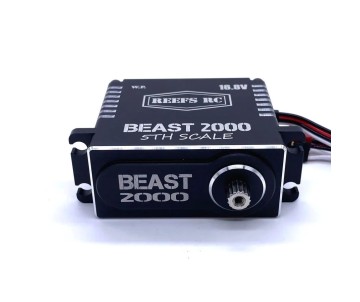 Reefs BEAST 2000 1/5th Scale Submarine Waterproof Servo w/ Aluminum Horns & LiPo Connectors - 1450oz 0.08sec@16V