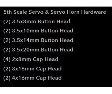 Reefs 1/5th Scale Screw Kit (16pc)