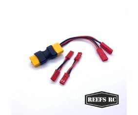 Reefs XT60 Dual JST Connector w/ 2 Male-Male Adaptors