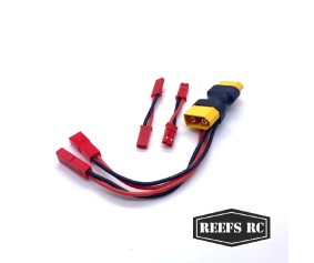 Reefs XT60 Dual JST Connector w/ 2 Male-Male Adaptors