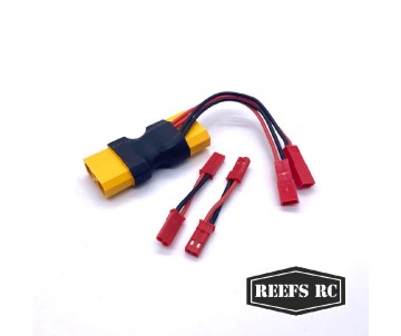 Reefs XT90 Dual JST Connector w/ 2 Male-Male Adaptors
